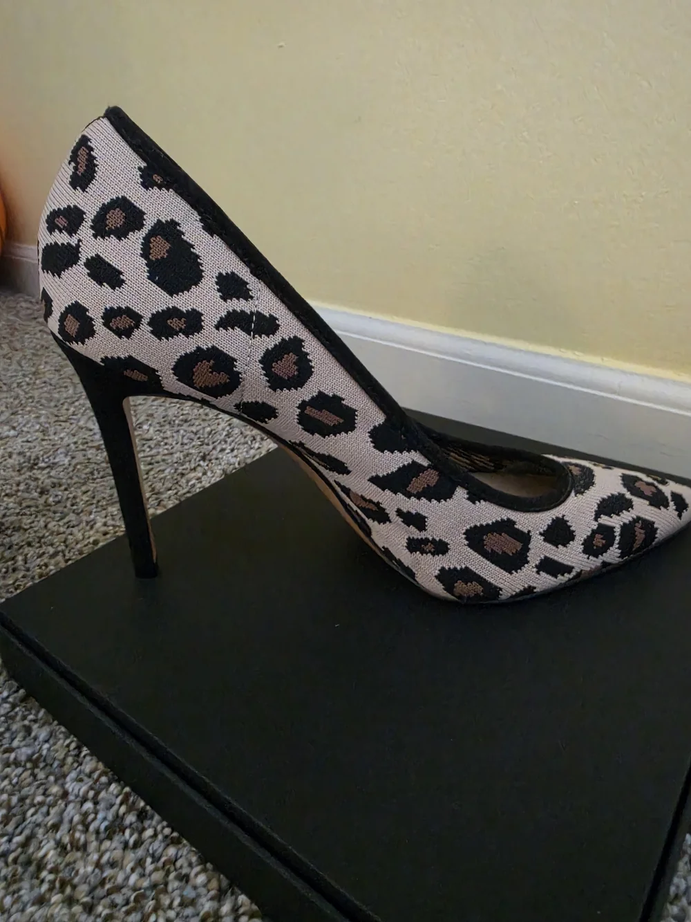 Mix No. 6 Leopard-Print Pointed-Toe Pumps in Beige and Black